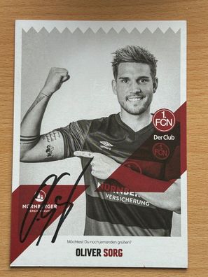 Oliver Sorg 1. FC Nürnberg Der Club Autogrammkarte original signiert #S2774