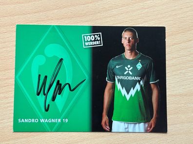 Sandro Wagner SV Werder Bremen Autogrammkarte original signiert #S2967
