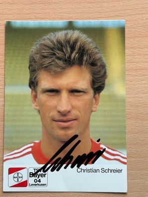 Christian Schreier Bayer 04 Leverkusen Autogrammkarte original signiert #S2904