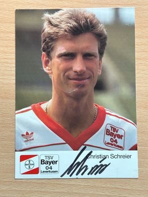 Christian Schreier Bayer 04 Leverkusen Autogrammkarte original signiert #S2895