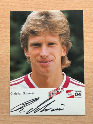 Christian Schreier Bayer 04 Leverkusen Autogrammkarte original signiert #S2894