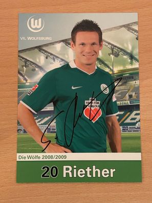 Sascha Riether VfL Wolfsburg Autogrammkarte original signiert #S2993
