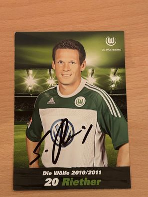 Sascha Riether VfL Wolfsburg Autogrammkarte original signiert #S2988