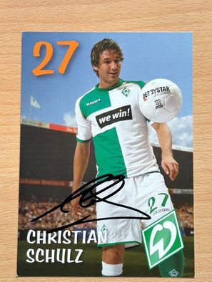 Christian Schulz SV Werder Bremen Autogrammkarte original signiert #S2768