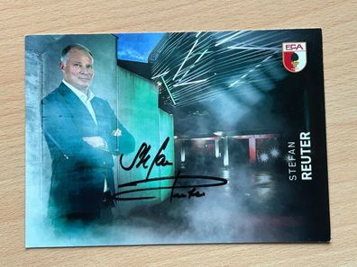 Stefan Reuter FC Augsburg Autogrammkarte original signiert #S2959