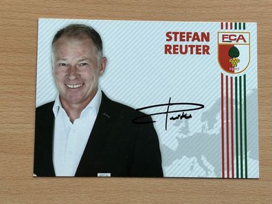 Stefan Reuter FC Augsburg Autogrammkarte original signiert #S2958