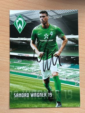 Sandro Wagner SV Werder Bremen Autogrammkarte original signiert #S2802