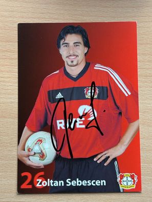 Zoltan Sebescen Bayer 04 Leverkusen Autogrammkarte original signiert #S2779