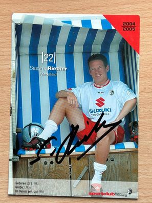 Sascha Riether SC Freiburg Autogrammkarte original signiert #S2869
