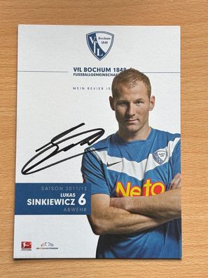 Lukas Sinkiewicz VfL Bochum 1848 Autogrammkarte original signiert #S2782