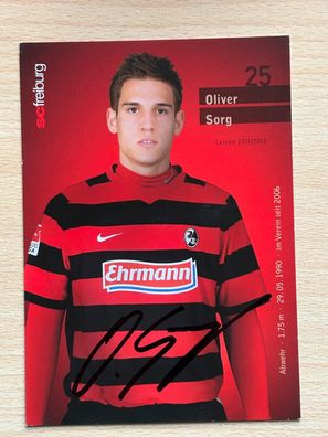 Oliver Sorg SC Freiburg Autogrammkarte original signiert #S2778