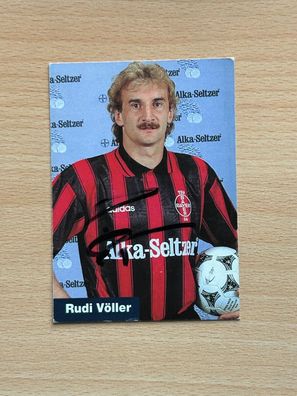Rudi Völler Bayer 04 Leverkusen Autogrammkarte original signiert #S2809