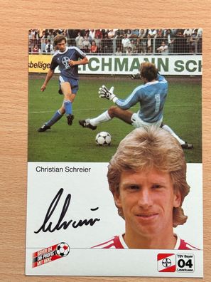Christian Schreier Bayer 04 Leverkusen Autogrammkarte original signiert #S2897