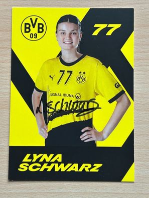 Lyna Schwarz BVB Borussia Dortmund Autogrammkarte original signiert #S2764