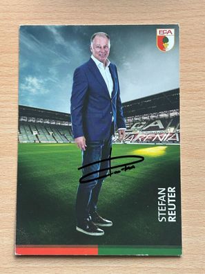 Stefan Reuter FC Augsburg Autogrammkarte original signiert #S2868