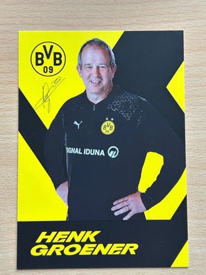 Henk Groener BVB Borussia Dortmund Autogrammkarte original signiert #S2766