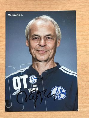 Olaf Thon FC Schalke 04 Autogrammkarte original signiert #S2824