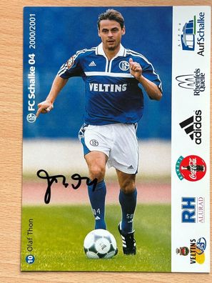 Olaf Thon FC Schalke 04 Autogrammkarte original signiert #S2821