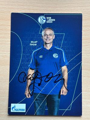 Olaf Thon FC Schalke 04 Autogrammkarte original signiert #S2823