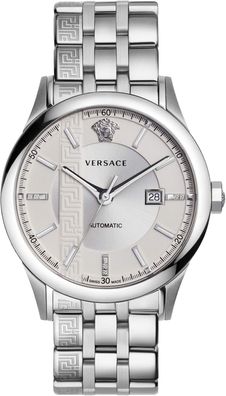 Versace V18040017 Aiakos Automatik Edelstahl silber Armband Uhr Herren NEU