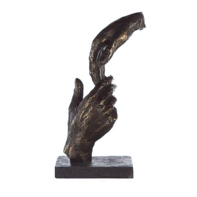 Poly Skulptur "Two hands"