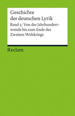 Geschichte der deutschen Lyrik, Ralf Schnell