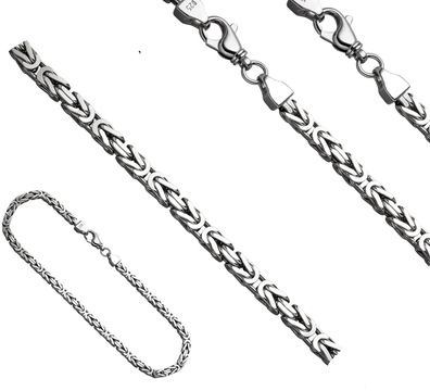Herren Silberkette 7,2mm rhodiniert Königskette aus 925 Silber 50 cm, 142,0g