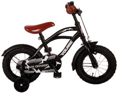 12 Zoll Kinder Jungen Mädchen Fahrrad Kinderfahrrad Kinderrad Cruiser Schwarz Black