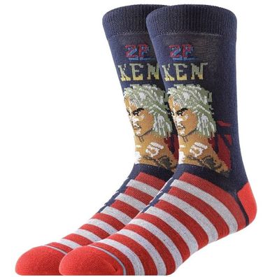 Ken Fighting Motivsocken Street Fighter Sport Cartoon Heroes Motiv Socken