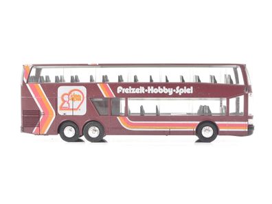 Herpa H0 063065 Modellauto Bus Doppelstockbus Kässbohrer Setra "idee + spiel" 1:87