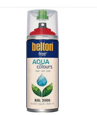 Belton Free Matt wasserbasierend 400 ml RAL 3000 feuerrot