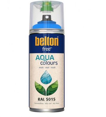 Belton Free Matt wasserbasierend 400 ml RAL 5015 himmelblau