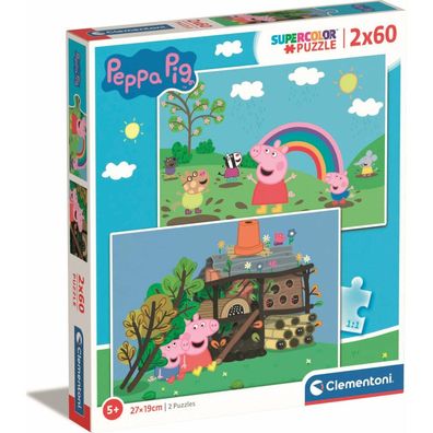 Clementoni Jigsaw Puzzle - Peppa Pig, 2x60 Teile.