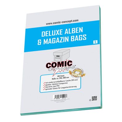 Comic Concept Deluxe Alben & Magazin Bags S (218 x 300 mm) mit Lasche