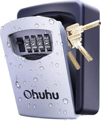 Schlüsselkasten, Ohuhu Schlüssel Tresor mit 4-Stelligem Zahlencode, Wasserdicht