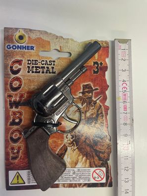 Kleiner Spielzeug Revolver 7x13 cm Metall