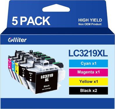 Glliter LC3219XL Tintenpatronen Kompatibel für Brother LC3219 XL LC3217 J5330DW
