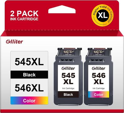 Glliter 545XL 546XL Multipack Patronen Kompatibel für Canon Druckerpatronen 545