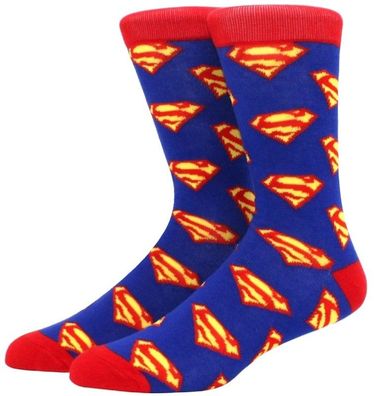 Superman Kult Logo Motivsocken DC Comics Cartoons Socken Justice League Heroes Socken