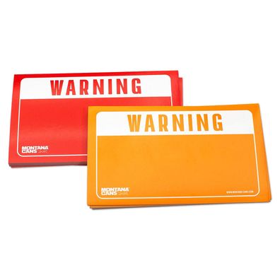 Montana Cans Stickerpack "WARNING" (100 Stück) Rot / Gelb