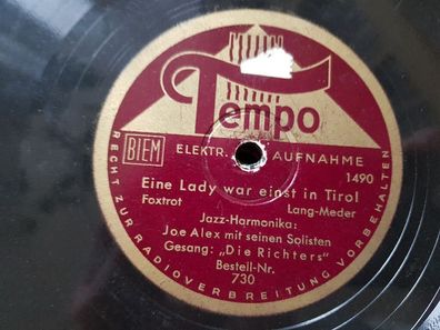 Joe Alex/ Die Richters - Eine Lady war einst in Tirol Schellack 78 rpm