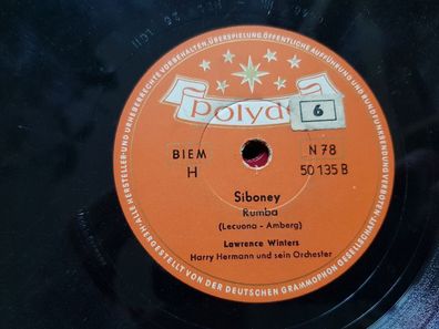 Lawrence Winters - Drei Münzen im Brunnen/ Siboney Schellack 78 rpm