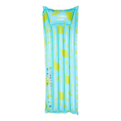 Pool Matratze Lemon 177 cm PVC blau gelb 80kg Traglast Luft Spaß Baden Kinder