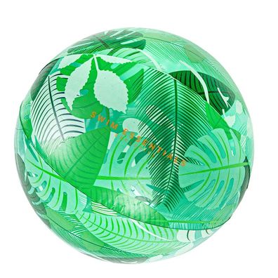 Wasserball Tropical Ø 51 cm Beachball PVC grün weiß Luft Spaß Baden Kinder