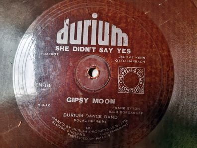 Durium Dance Band - She didn't say yes/ Gipsy moon 78 RPM FLEXI!!