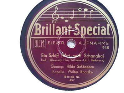 Hilde Schönborn - Ein Schiff fährt nach Schanghai Schellack 78 rpm