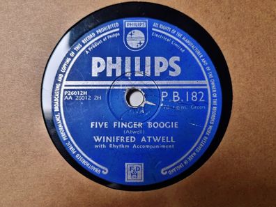Winifred Atwell - Five finger boogie/ Rhapsody rag Schellack