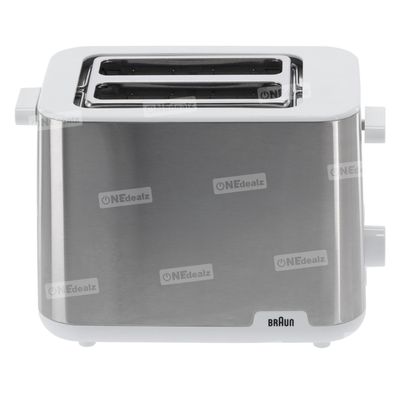 Braun Toaster HT 1510 PurShine 900 W Edelstahl, Weiß
