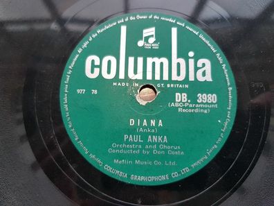 Paul Anka - Diana/ Don't gamble with love Schellack 78 rpm