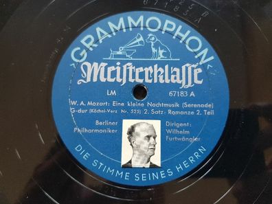 Wilhelm Furtwängler - Mozart/ Eine kleine Nachtmusik Schellack 78 rpm